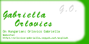 gabriella orlovics business card